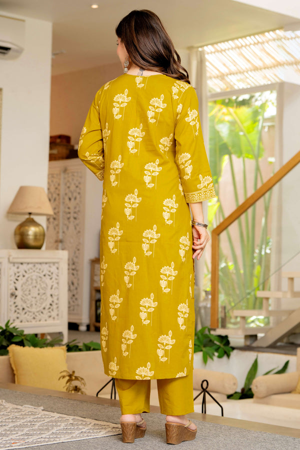 Gekha cotton Straight Kurta Set with Palazzo Pants & Dupatta|Ethnic wear|Kurta Set for Women