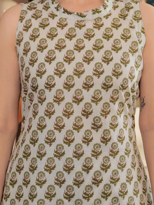 Floral Printed Pure Cotton Kurta with Palazzos